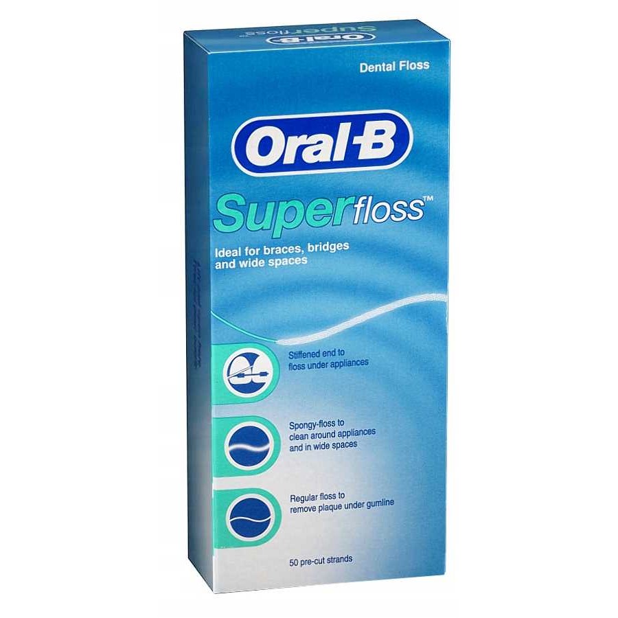 Nić dentystyczna do higieny jamy ustnej Super Floss