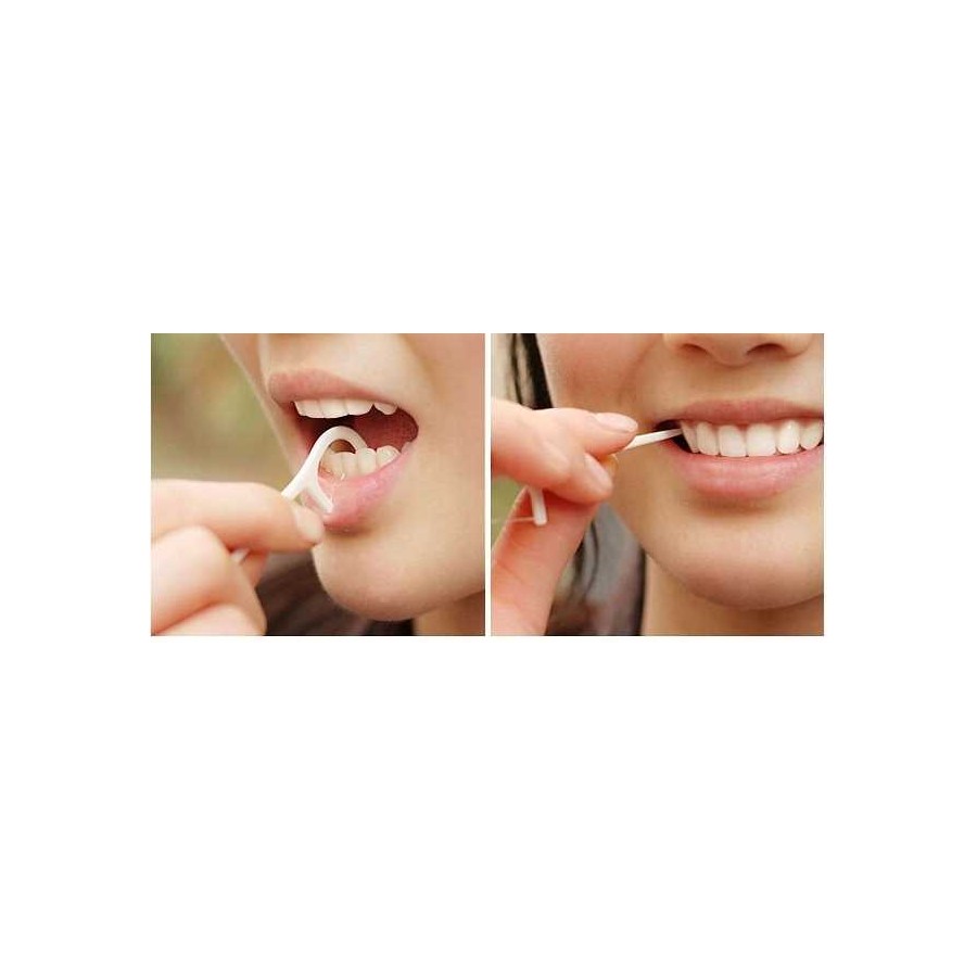 użytkowanie nici dentystycznej z wykałaczką