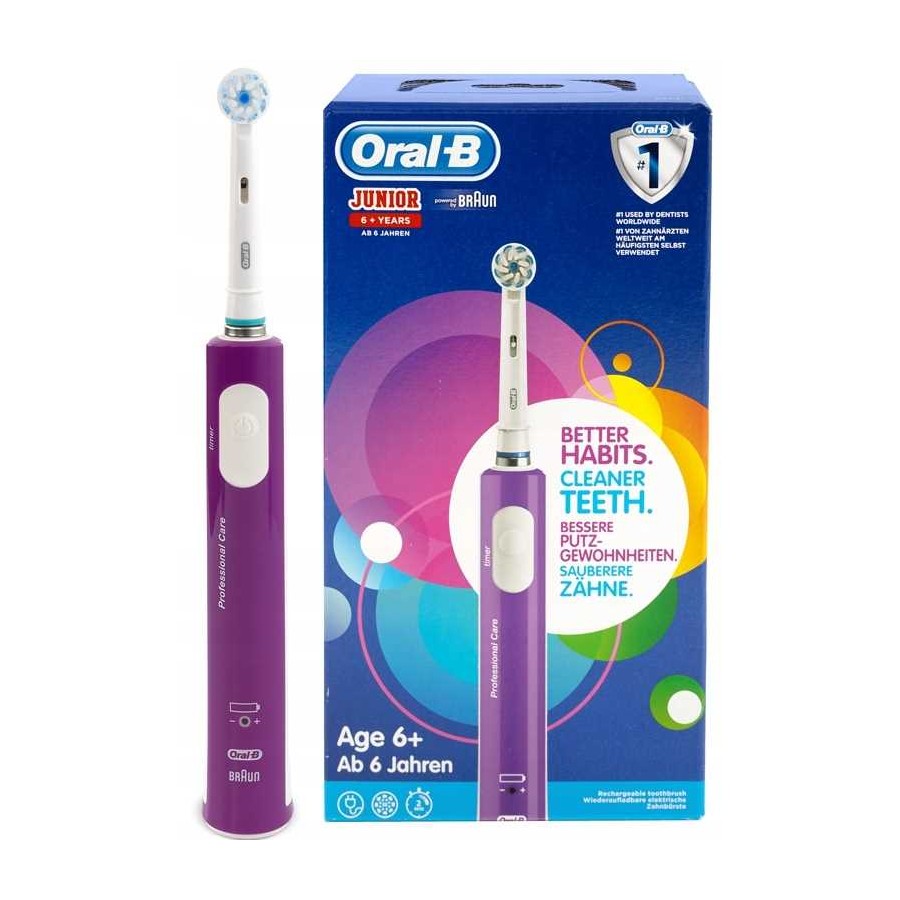 Szczoteczka elektryczna Oral-B Junior UltraThin fioletowa dla dzieci