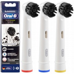 3 oryginalne końcówki Pure Clean Oral-B z aktywnym węglem