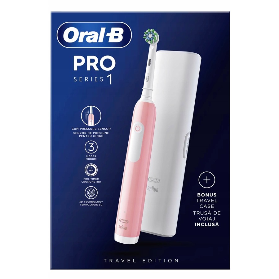 Oral-B Pro 1 Cross Action szczoteczka elektryczna różowa