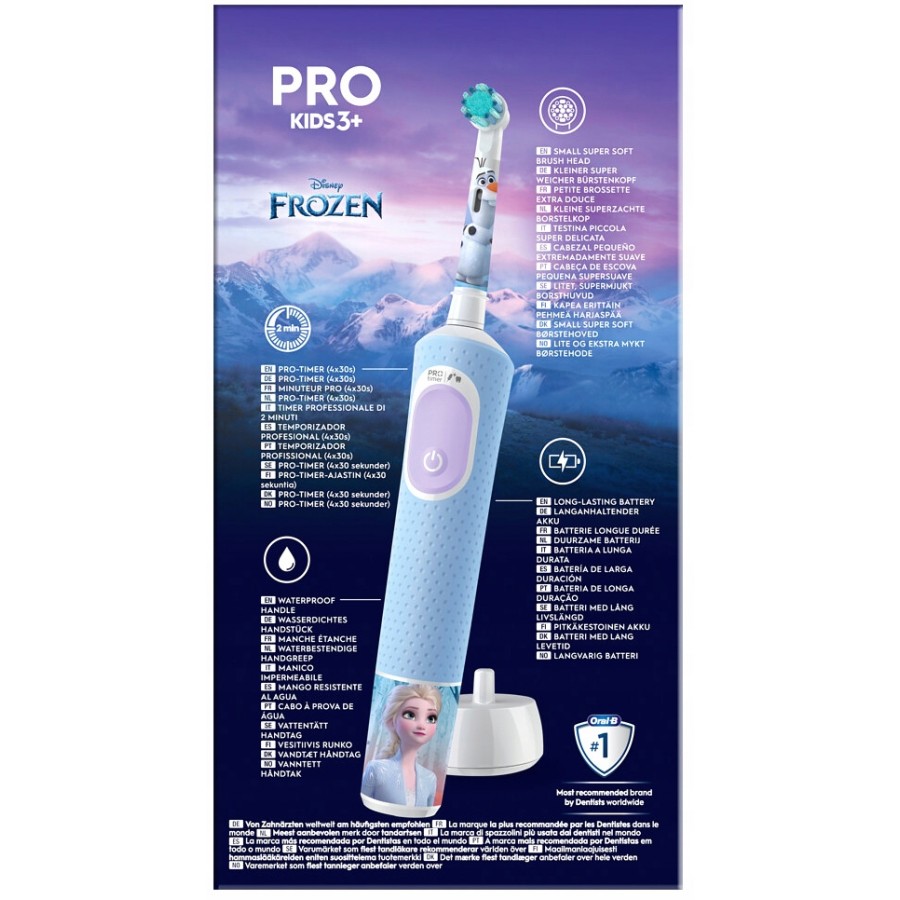 Oryginalna szczoteczka Oral-B Vitality Pro 103 z wzorem Frozen / Kraina Lodu dla dzieci