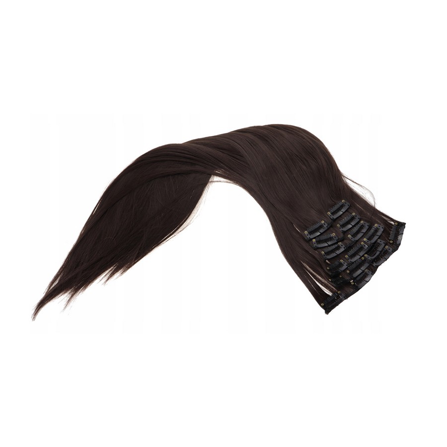Pasma, treska włosy syntetyczne, długość 60 cm ciemnobrązowe