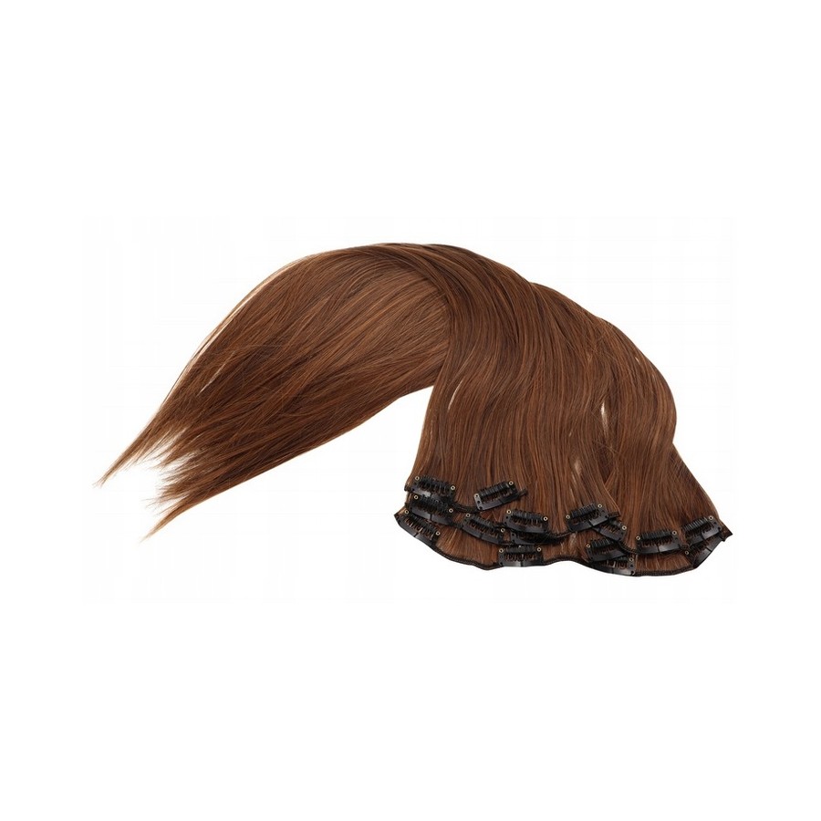 Włosy doczepiane, treska w kolorze jasnobrązowym, długość 60 cm