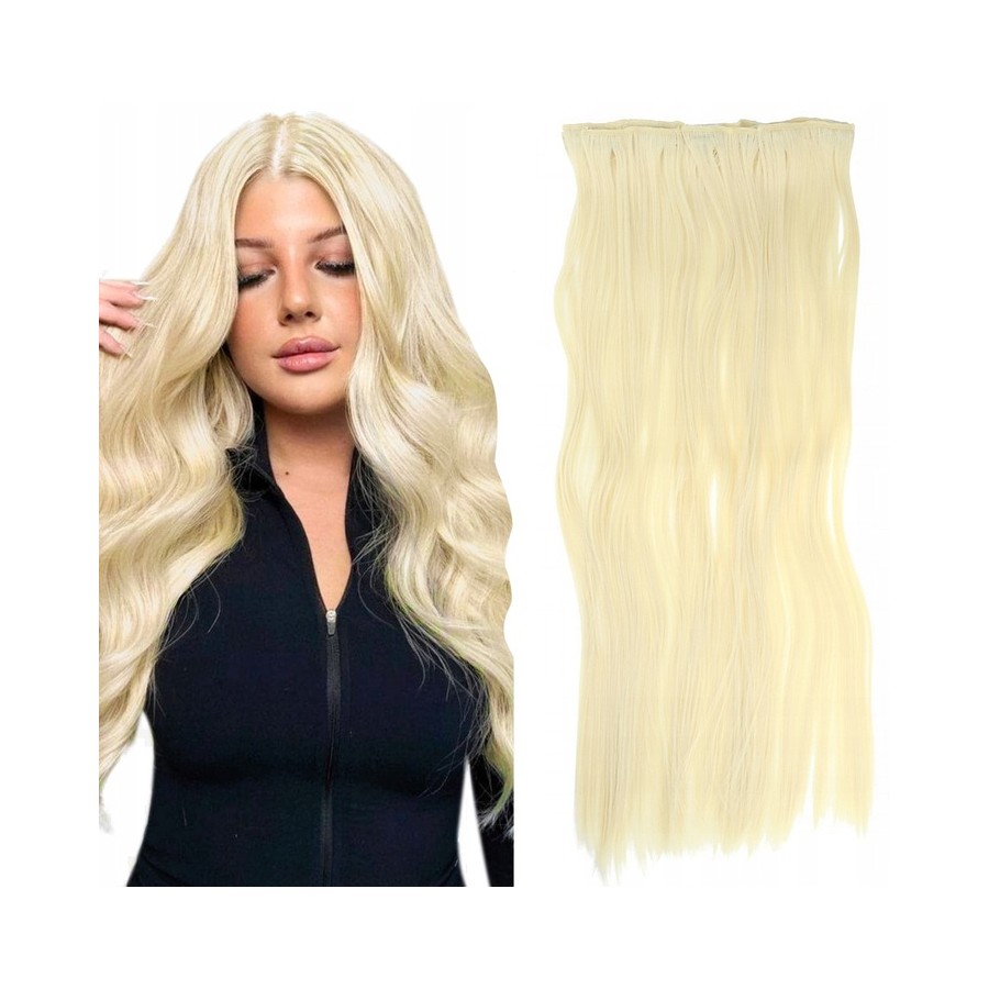 Treska, włosy doczepiane Blond, 60 cm długość