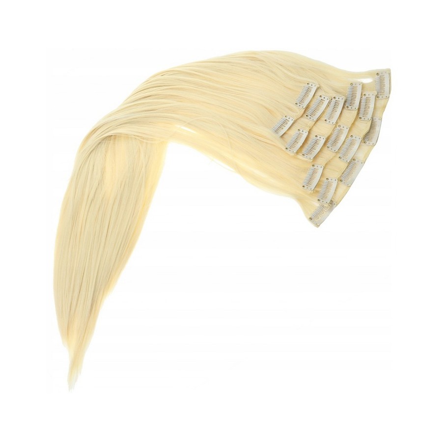 Włosy doczepiane, blond clip in 60 cm