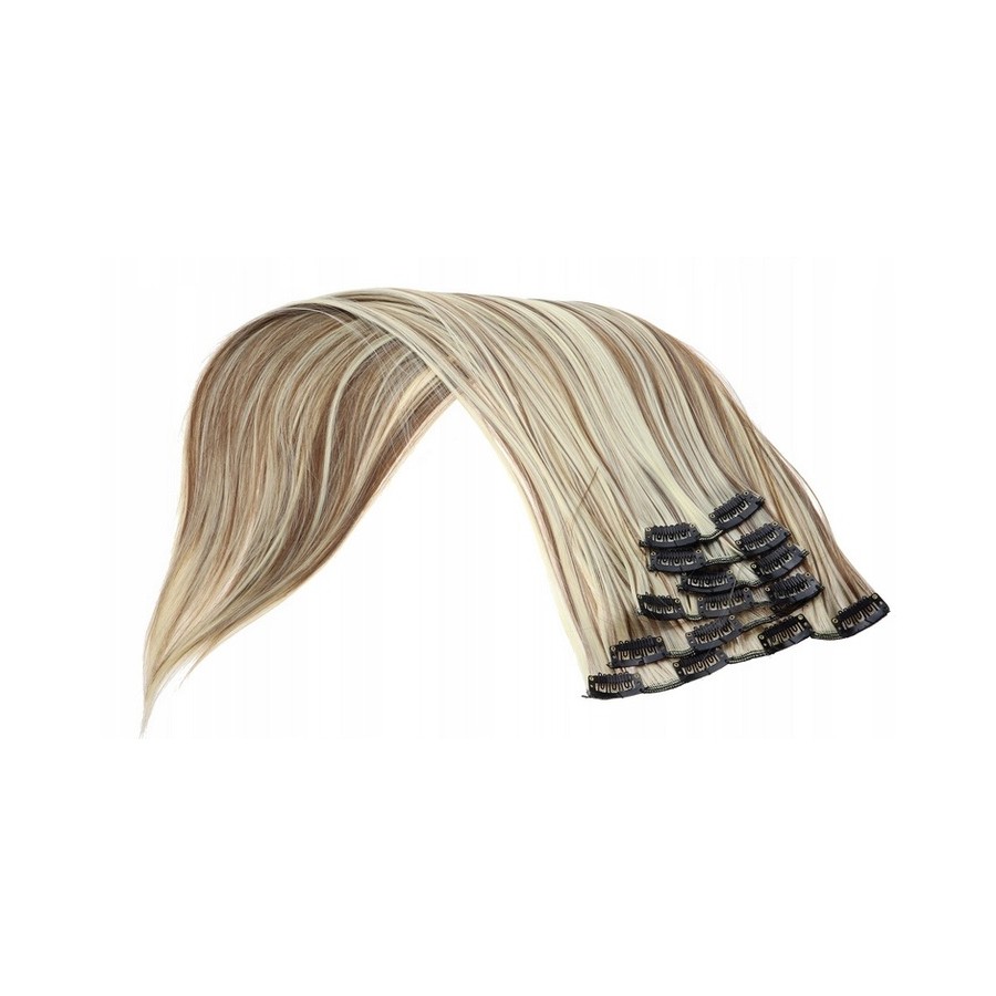 Włosy doczepiane 60 cm, clip in średni blond