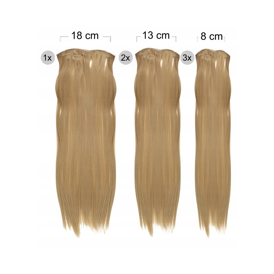 Pasma - Włosy syntetyczne Blond, długość 60 cm, clip in